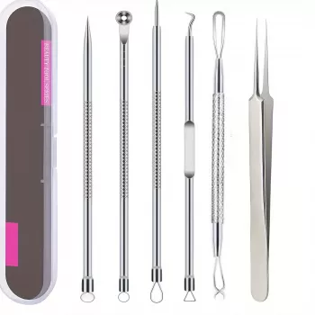 6-Piece Comedone Extractor Kit: Safer Blackhead Removal