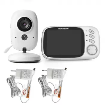 3.2" LCD Wireless Video Baby Monitor: Night Vision + Talk